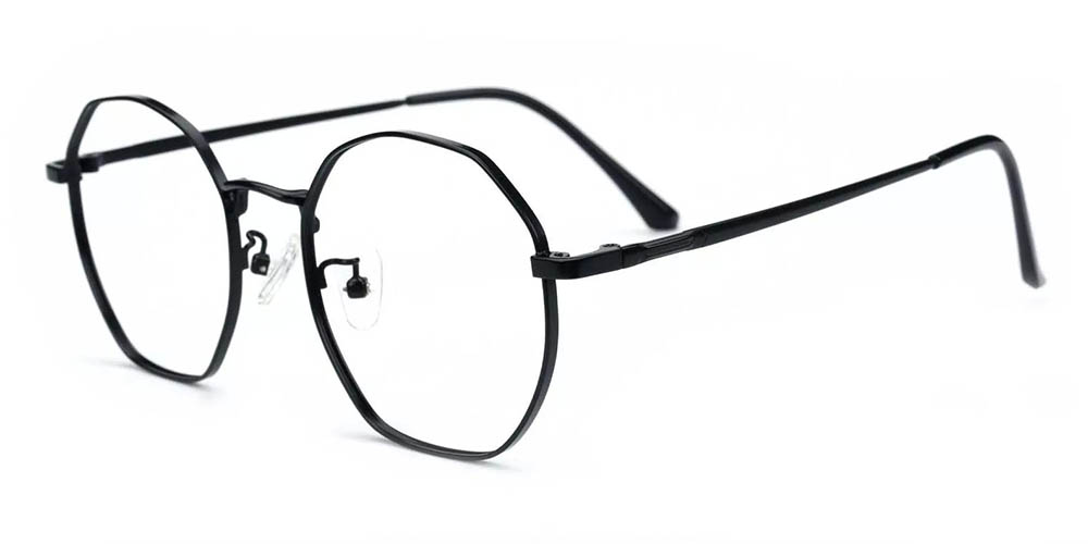 Downey Black Prescription Glasses Side