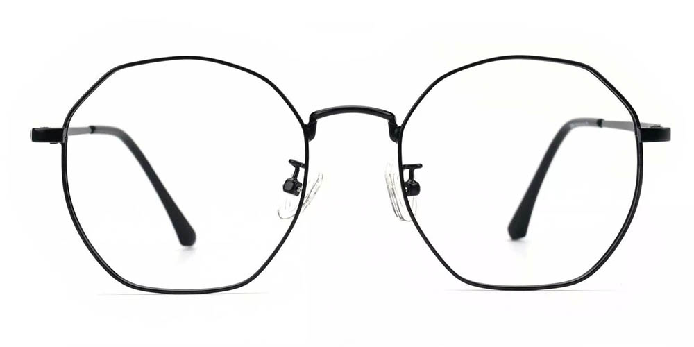 Downey Black Prescription Glasses Face