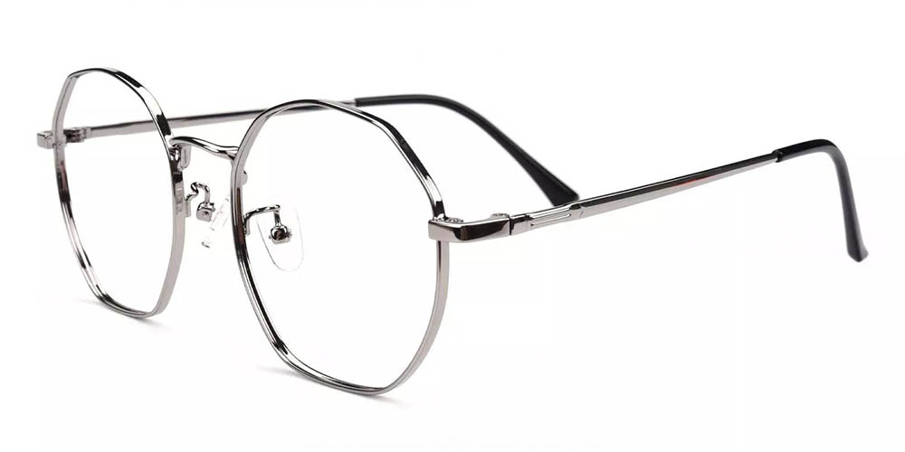 Downey Silver Prescription Glasses Side