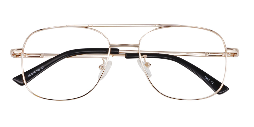 Cortland Gold Prescription Glasses Front