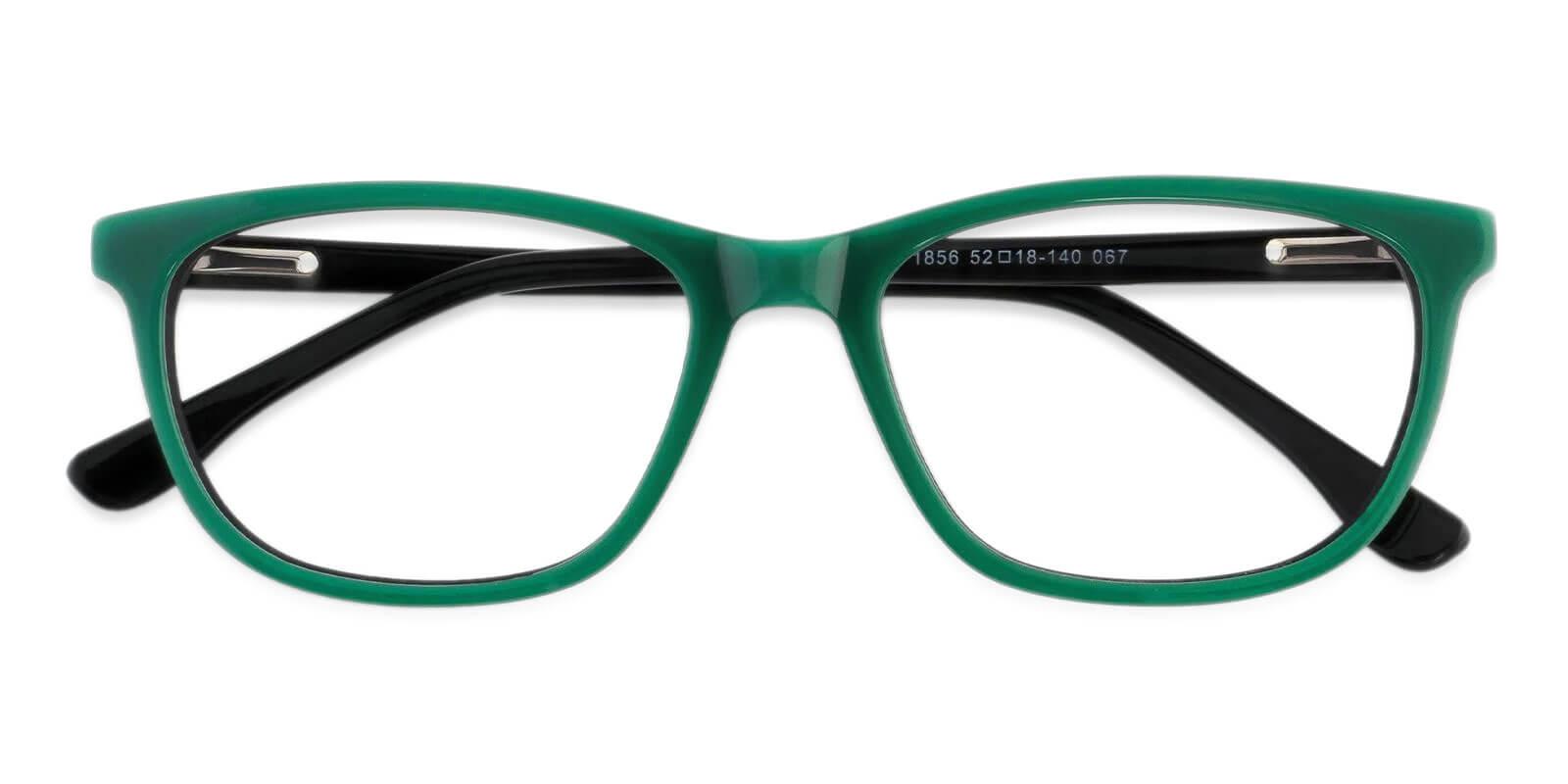 Harper Black & Green Presdcription Glasses Front