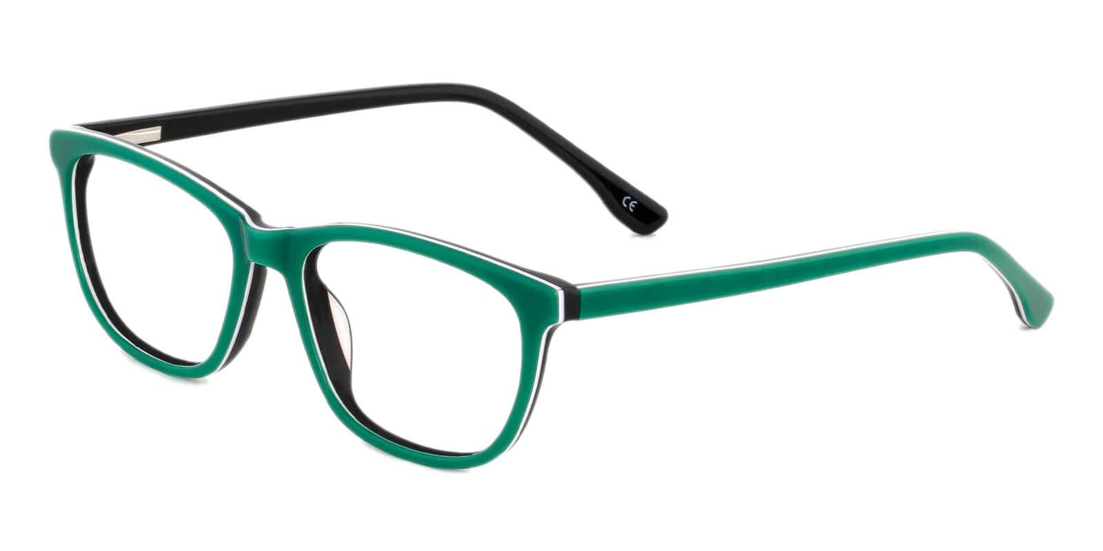 Harper Black & Green Presdcription Glasses Side