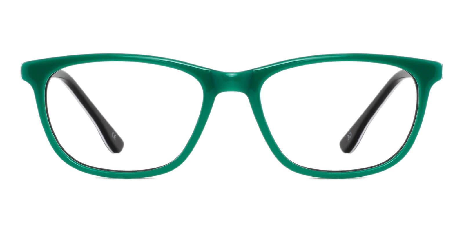 Harper Black & Green Presdcription Glasses Face