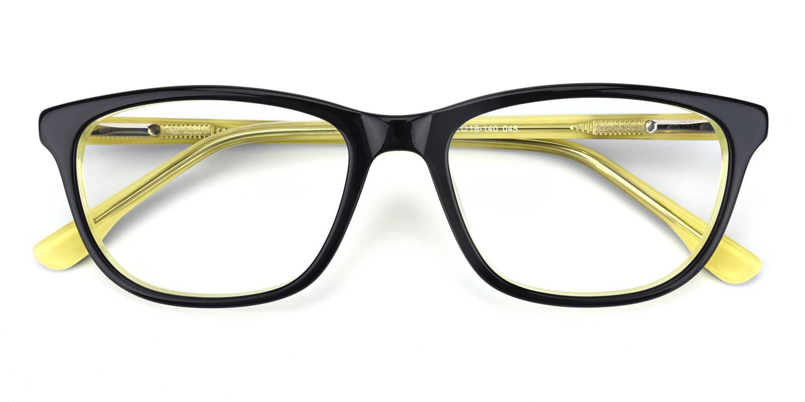 Harper Black & Yellow Presdcription Glasses Front