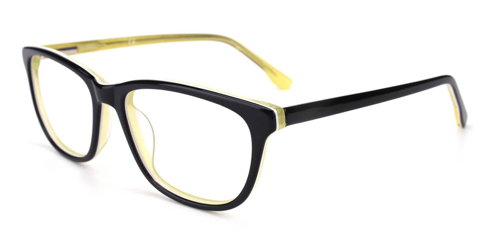 Harper Black & Yellow Presdcription Glasses Side