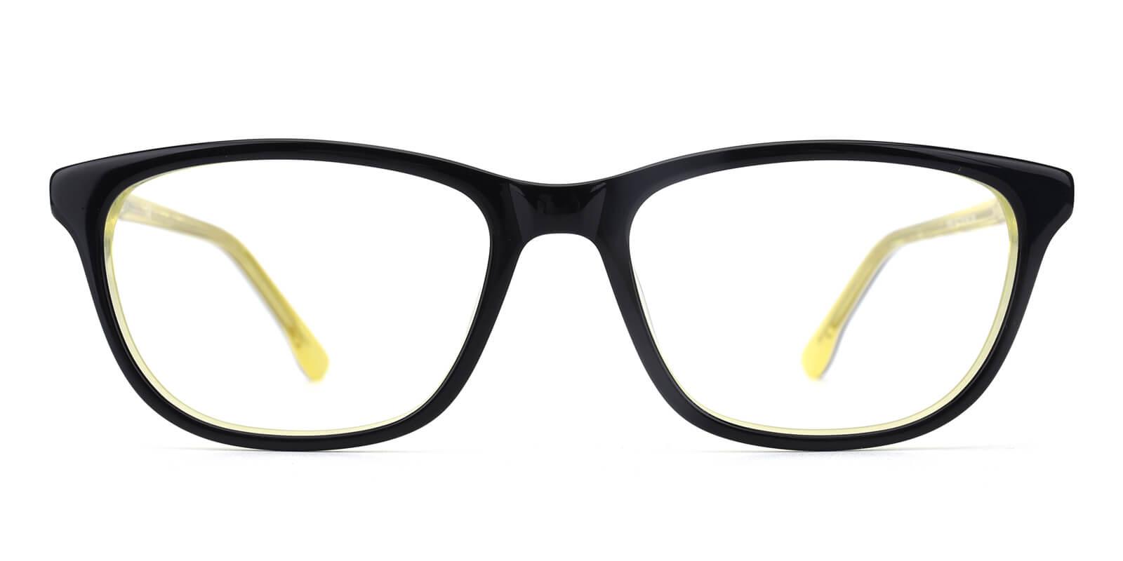 Harper Black & Yellow Presdcription Glasses Face
