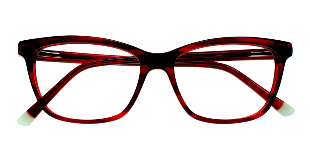 Atwater Red Prescription Glasses Front