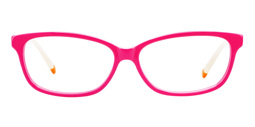 Beacon Pink Prescription Glasses Face