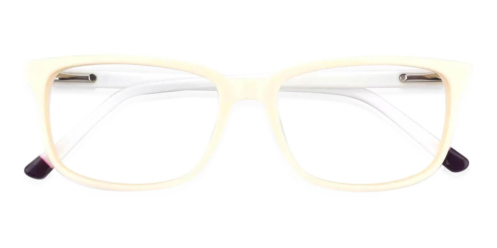 Yountville White Prescription Glasses Front