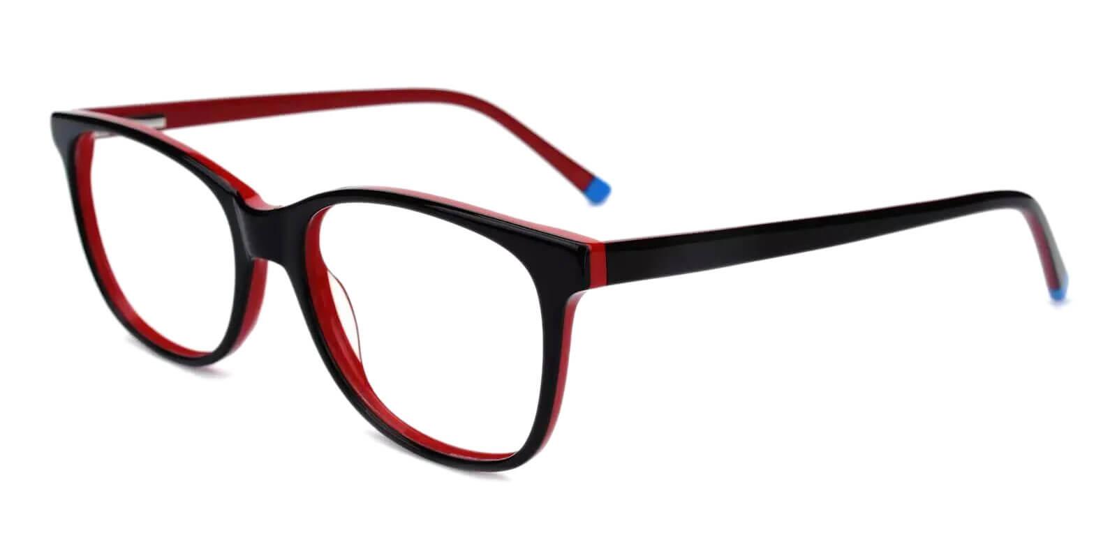 Lathrop Black & Red Prescription Glasses Side