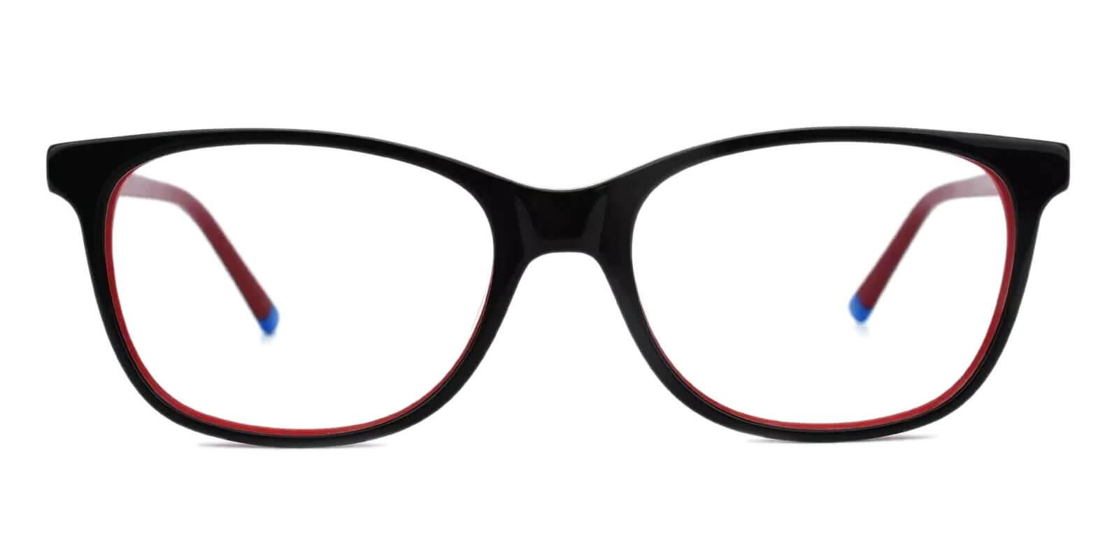 Lathrop Black & Red Prescription Glasses Face