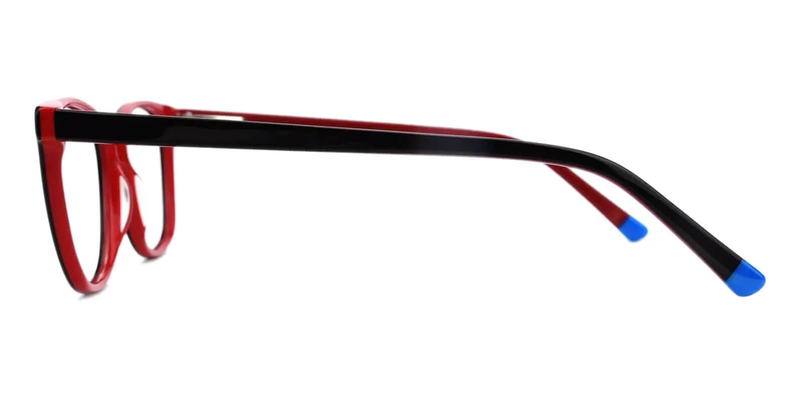 Lathrop Black & Red Prescription Glasses Leg