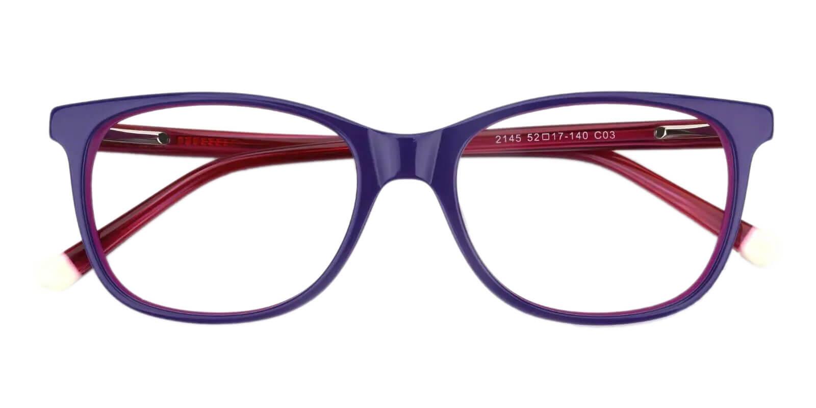 Lathrop Purple & Red Prescription Glasses Front