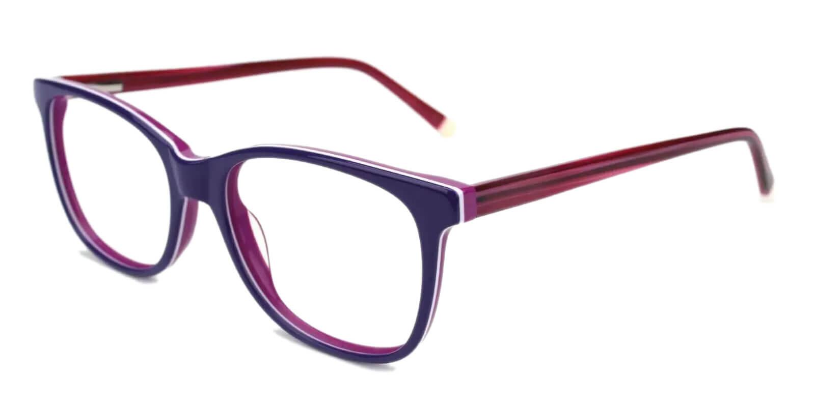 Lathrop Purple & Red Prescription Glasses Side