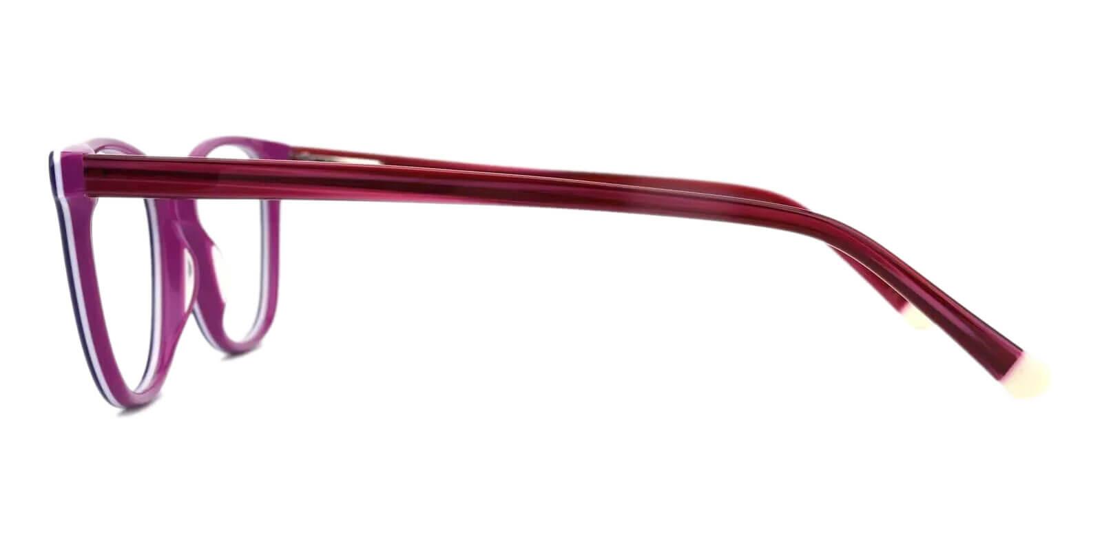 Lathrop Purple & Red Prescription Glasses Leg