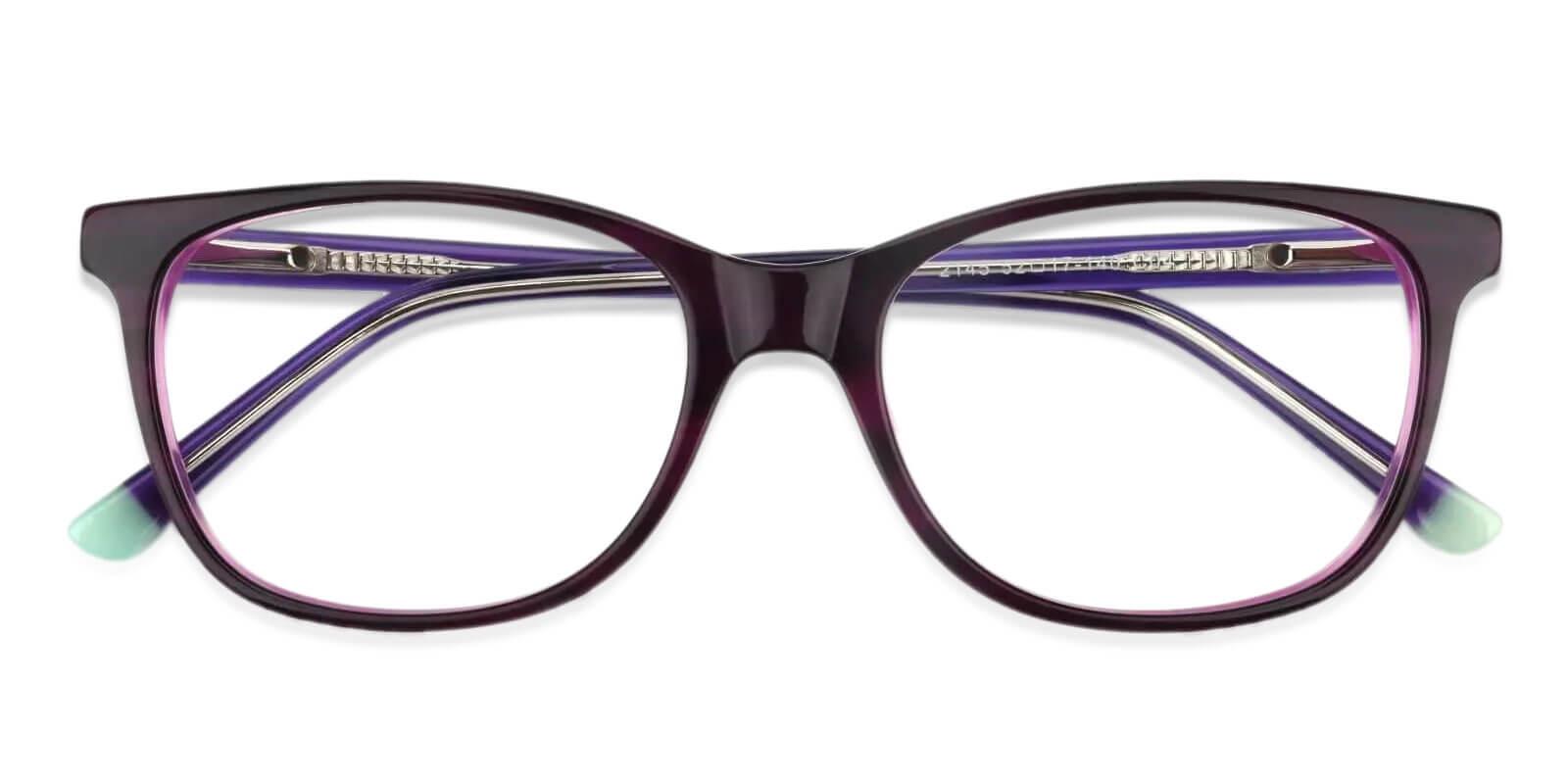 Lathrop Black & Purple Prescription Glasses Front