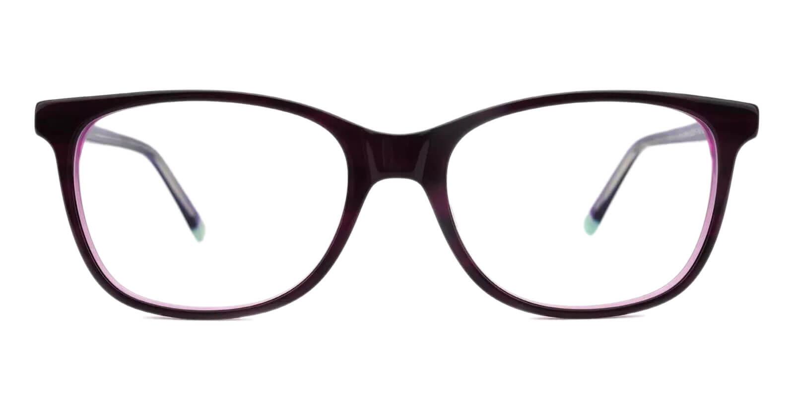 Lathrop Black & Purple Prescription Glasses Face