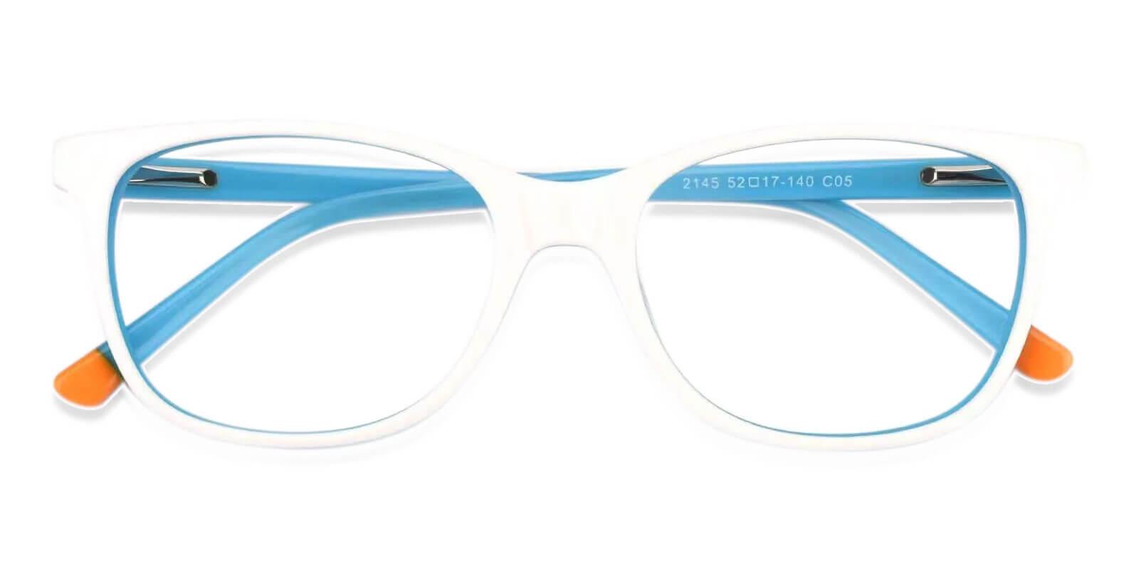 Lathrop Blue & White Prescription Glasses Front