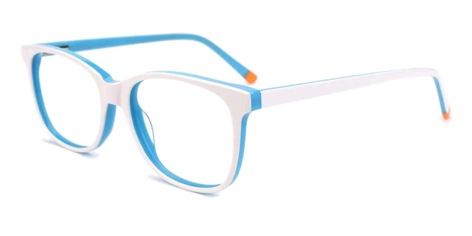 Lathrop Blue & White Prescription Glasses Side