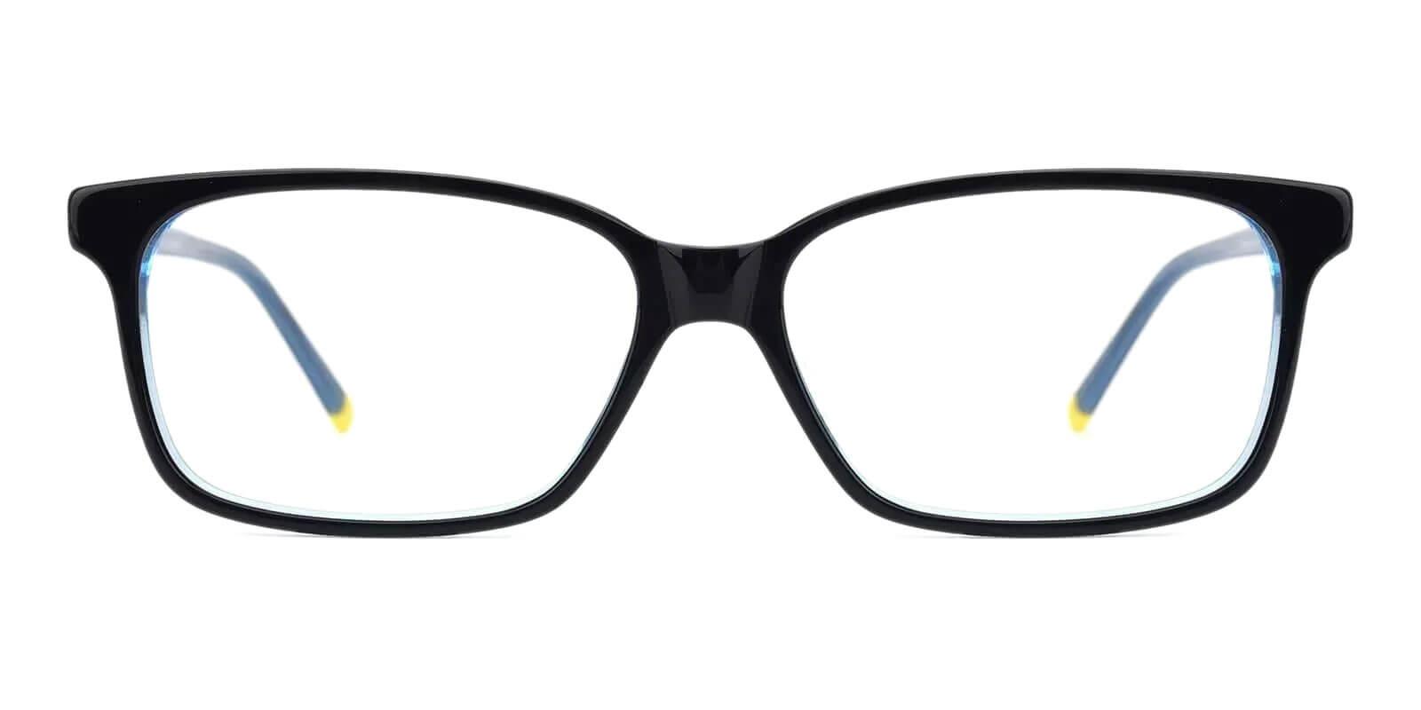 Ezekiel Blue Prescription Glasses Face