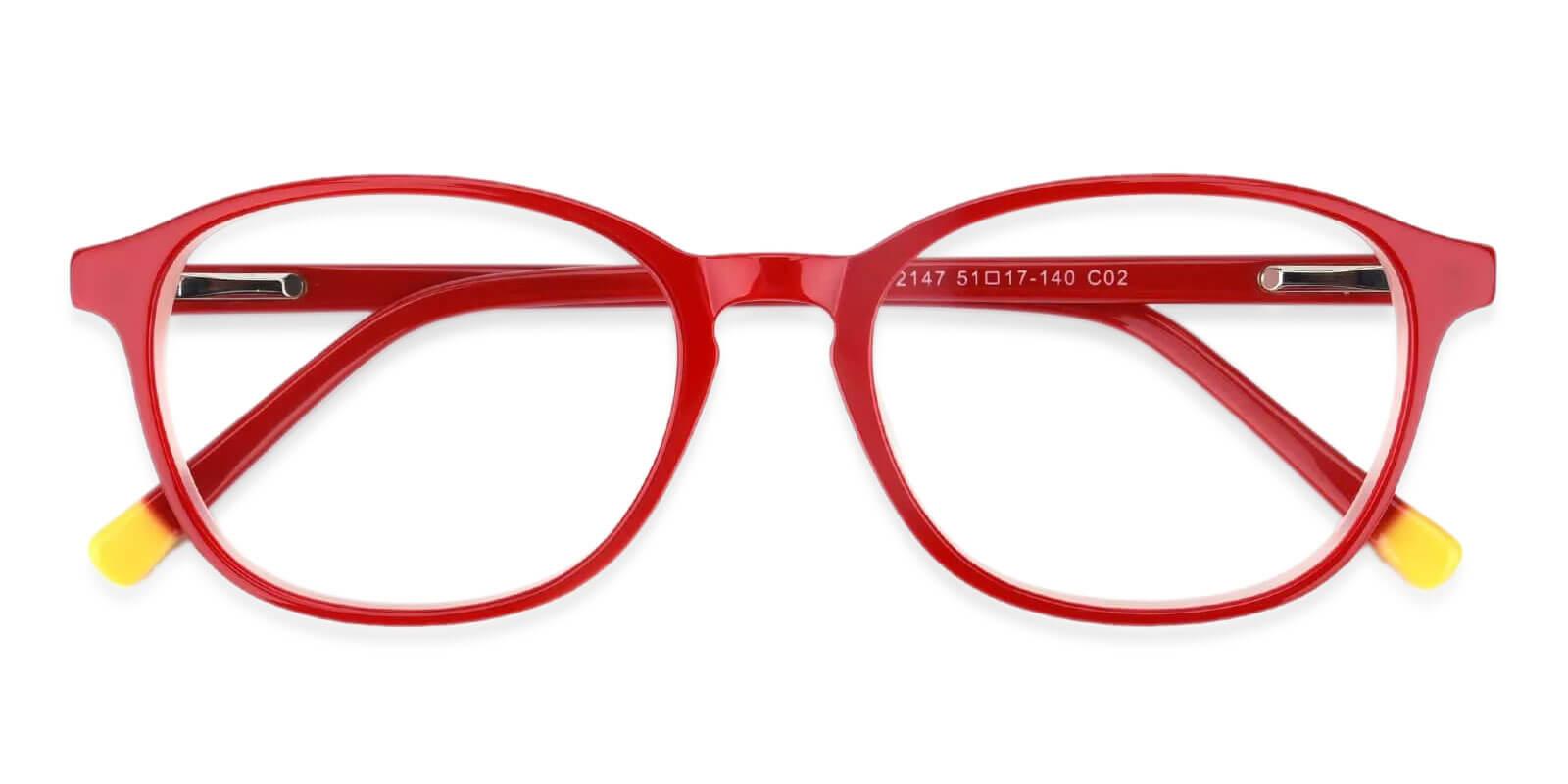 Tehachapi Red Prescription Glasses Front