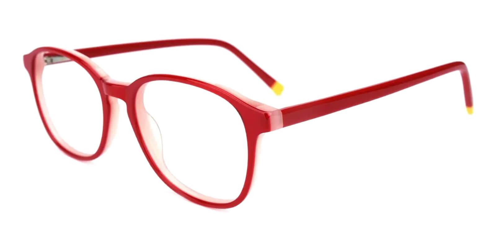 Tehachapi Red Prescription Glasses Side