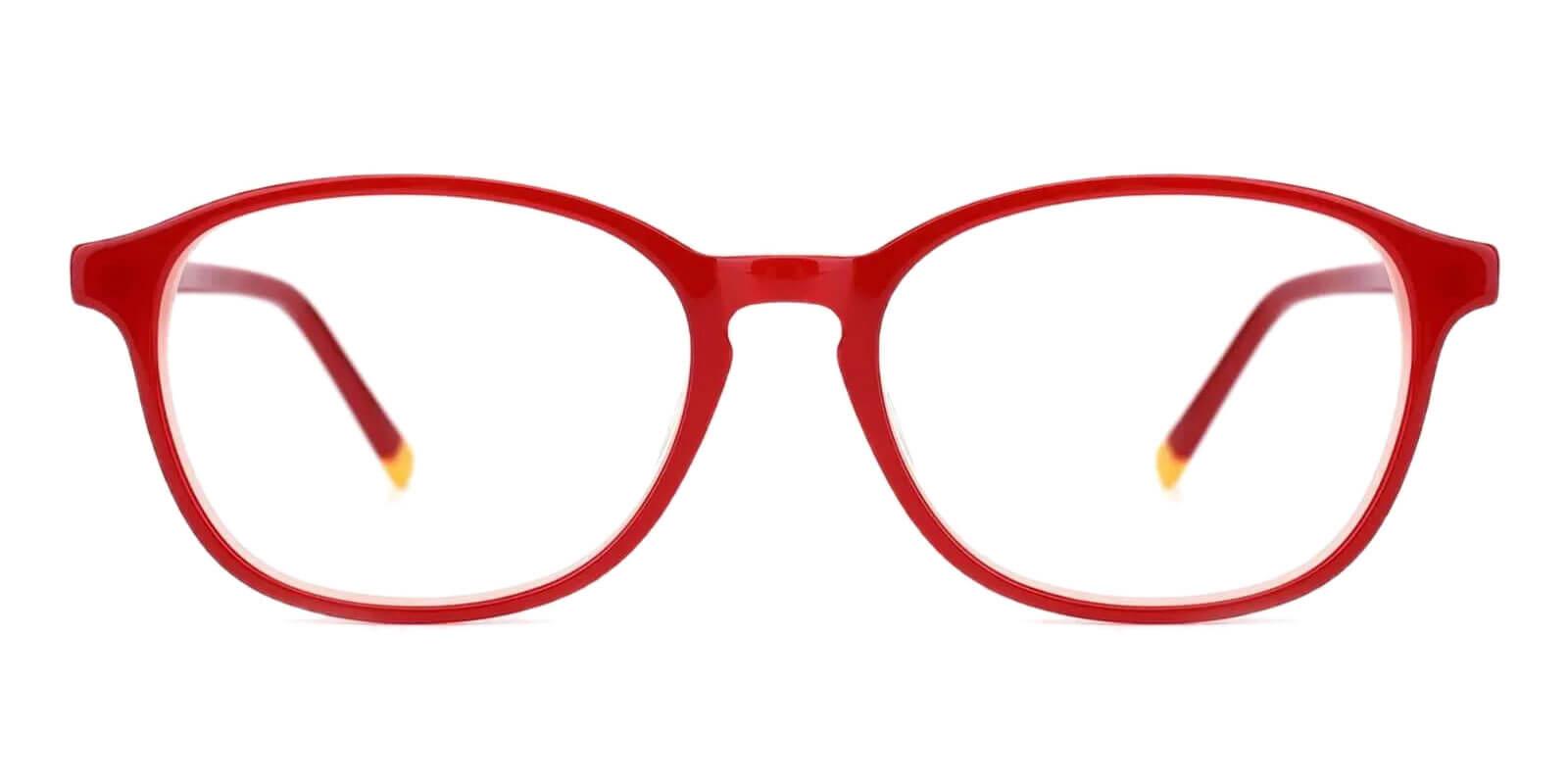 Tehachapi Red Prescription Glasses Face