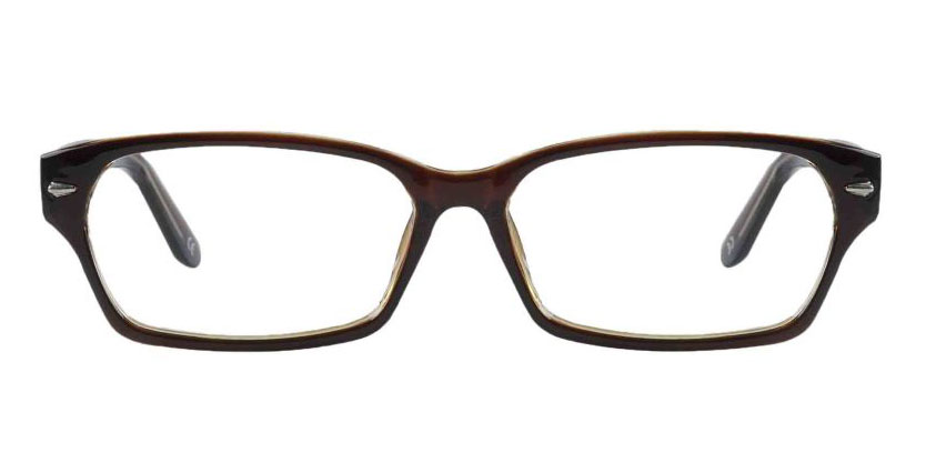 Shafter Brown Prescription Glasses Face