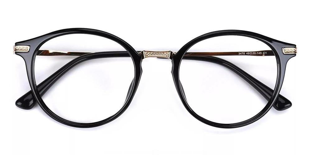 Allen Black Prescription Glasses Front