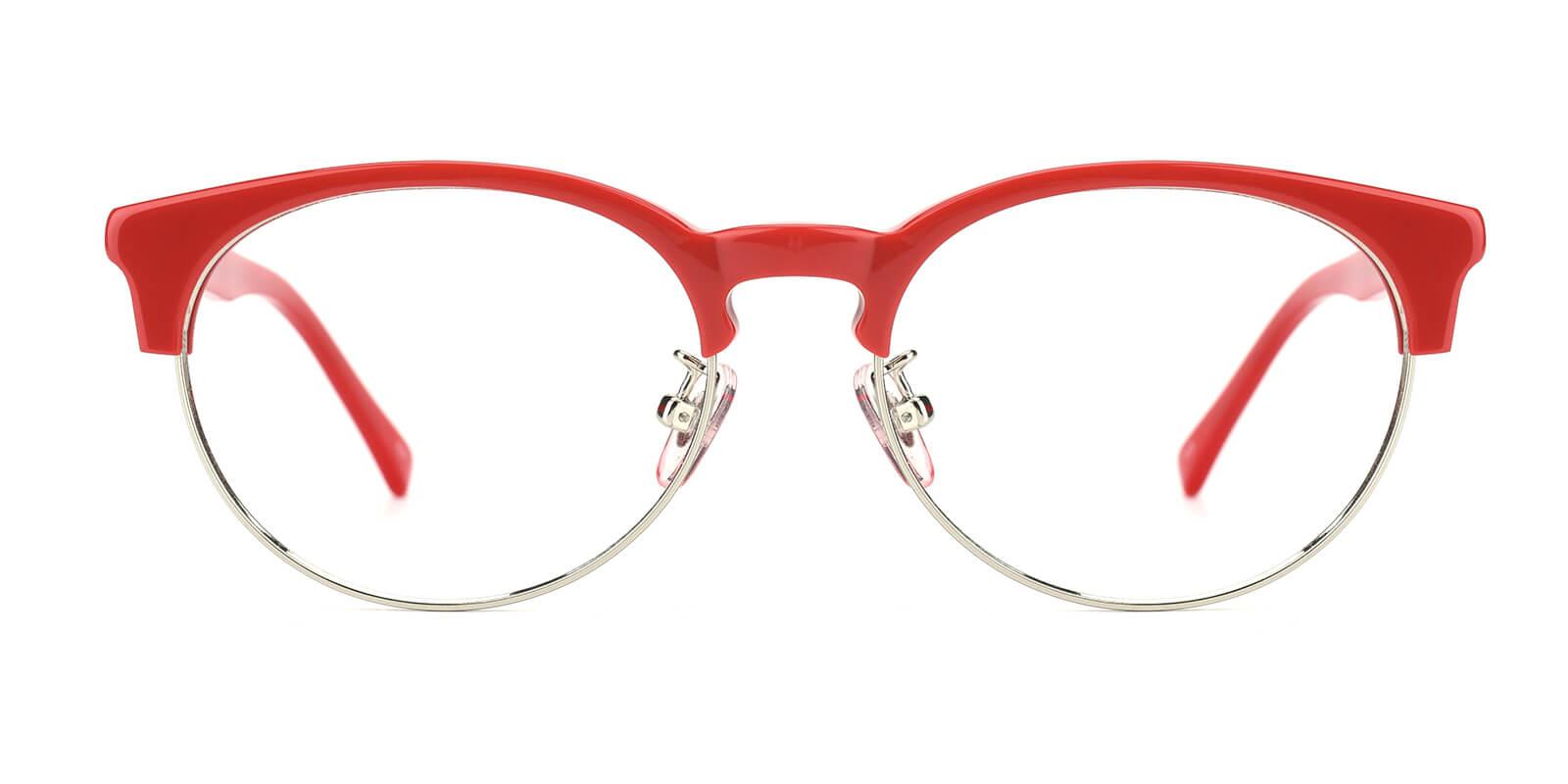 Allison Red Prescription Glasses Face