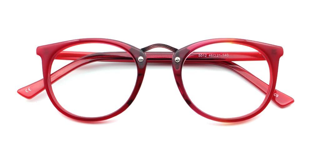 Gabriella Red Prescription Glasses Front