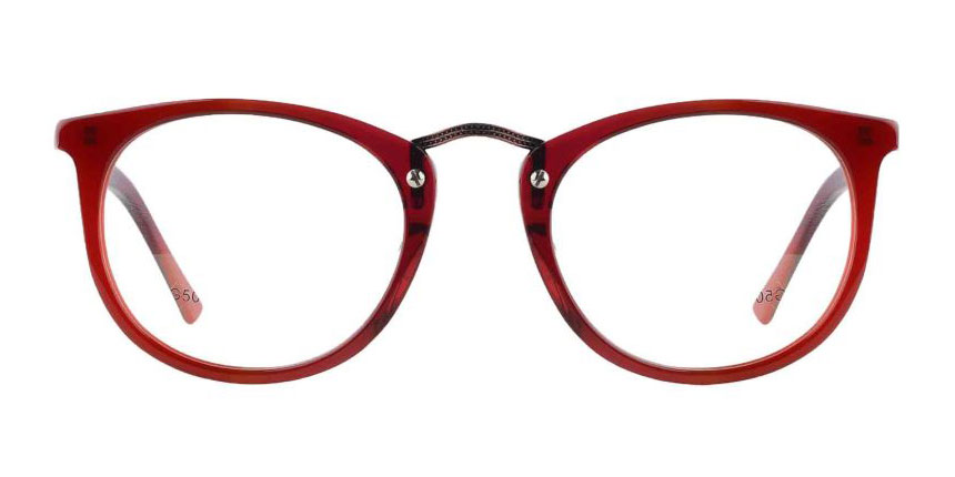 Gabriella Red Prescription Glasses Face