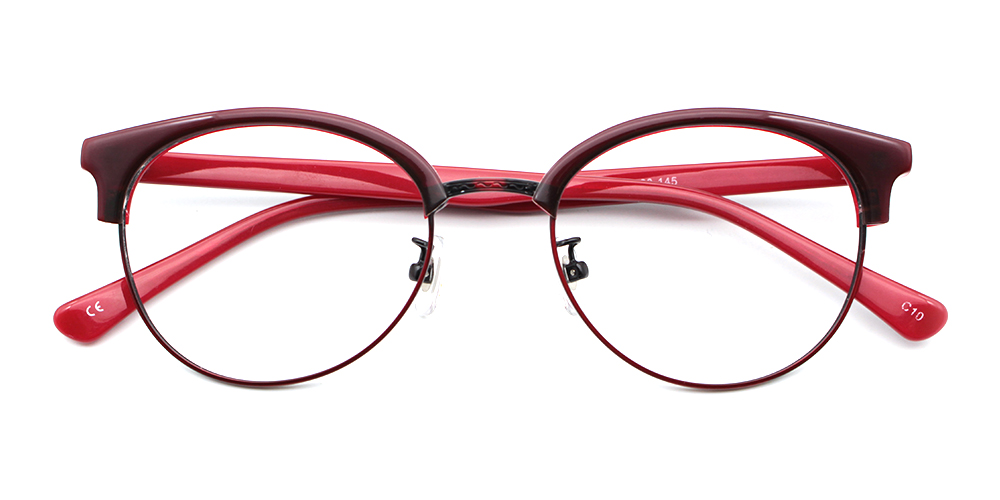Elena Red Prescription Glasses Front