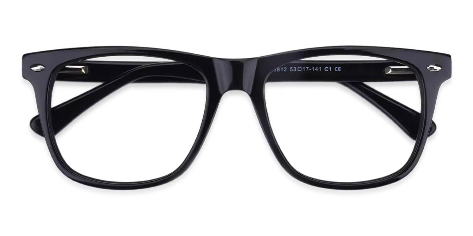 Campbell Black Prescription Glasses Front