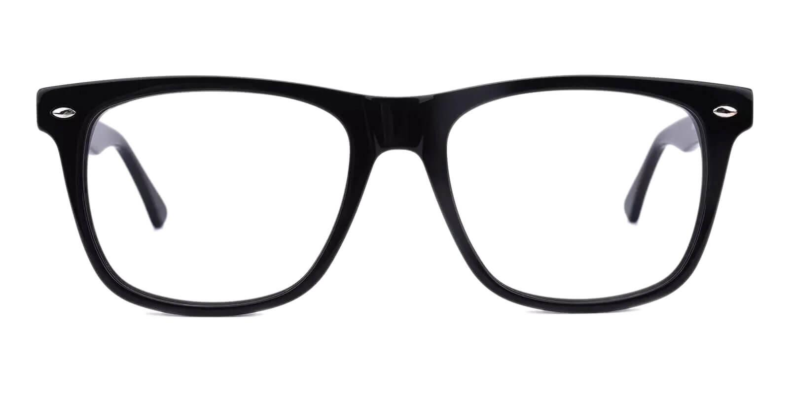 Campbell Black Prescription Glasses Face