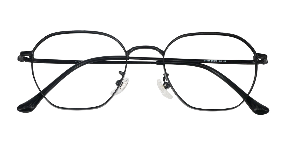Clarita Black Titanium Glasses Front