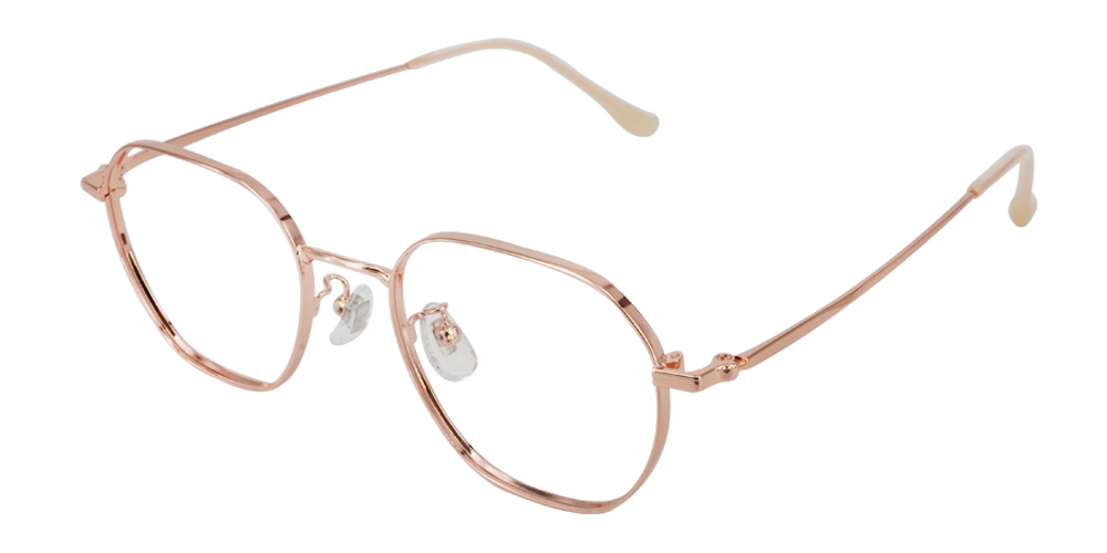 Clarita Gold Titanium Glasses Side