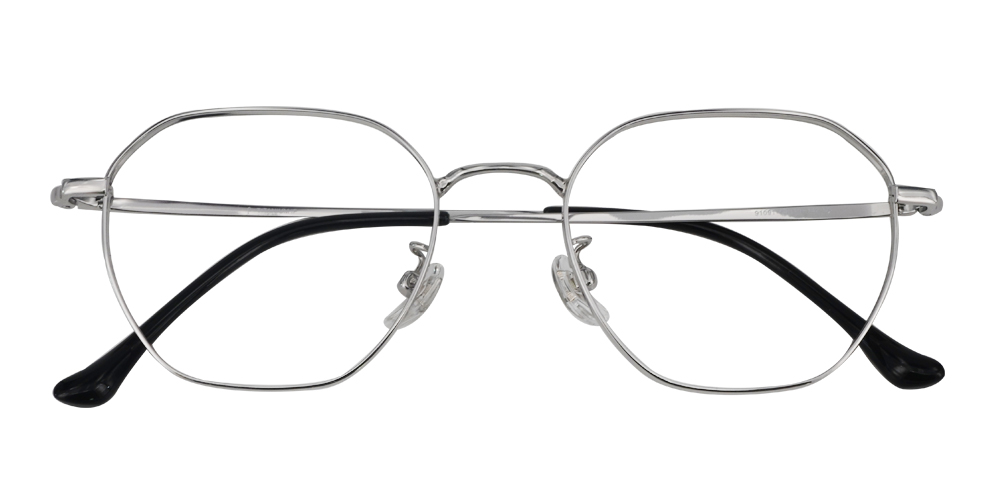 Clarita Silver Titanium Glasses Front