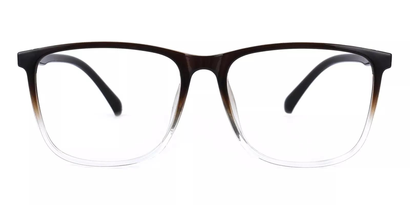 Vacaville Brown Prescription Glasses Face