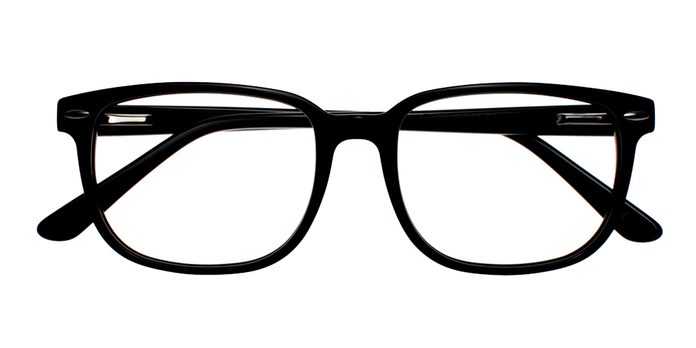 Berkeley Black Prescription Glasses Front