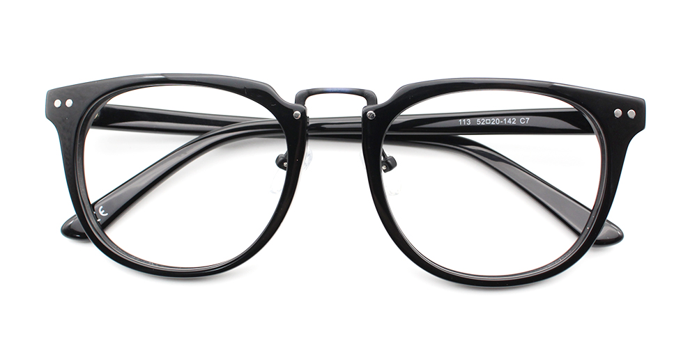 Hailey Black Prescription Glasses Front