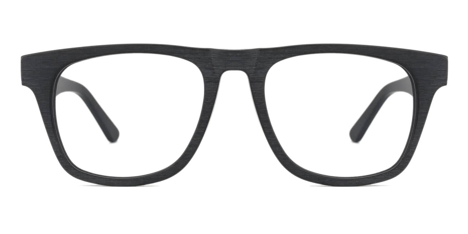 Nathan Black Prescription Glasses Face