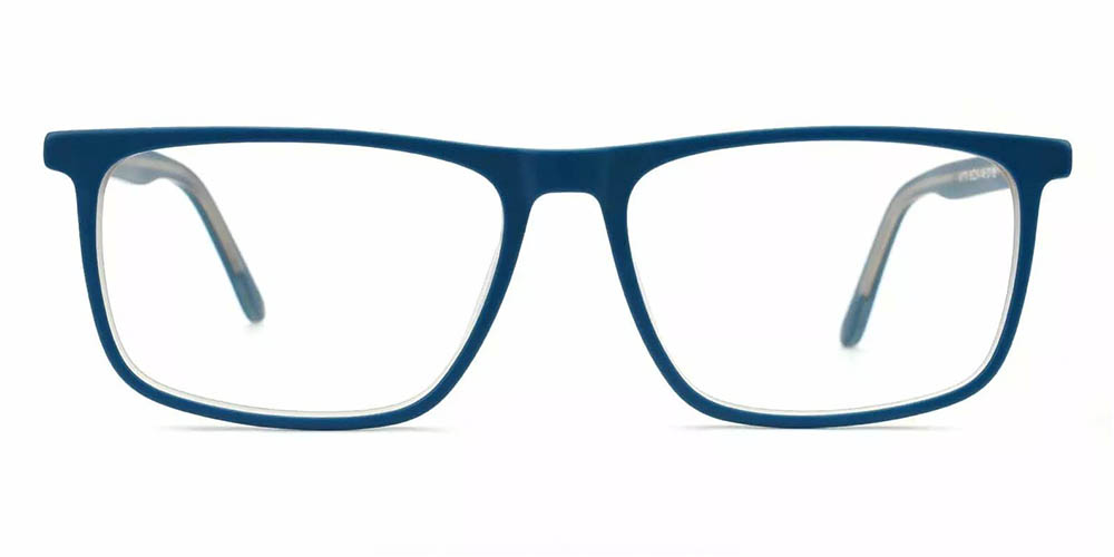 Charleston Blue Prescription Glasses Face