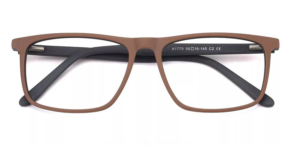 Charleston Brown Prescription Glasses Front