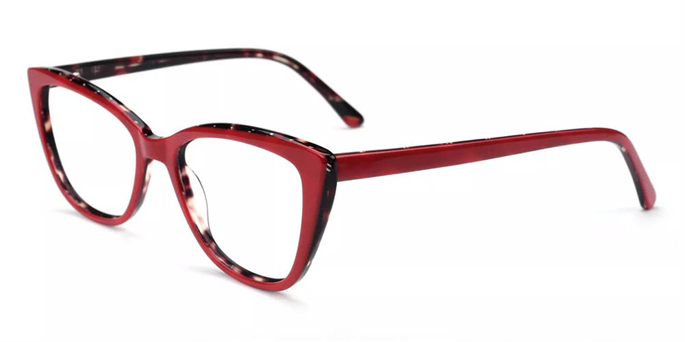 Cambridge Red Prescription Glasses Side