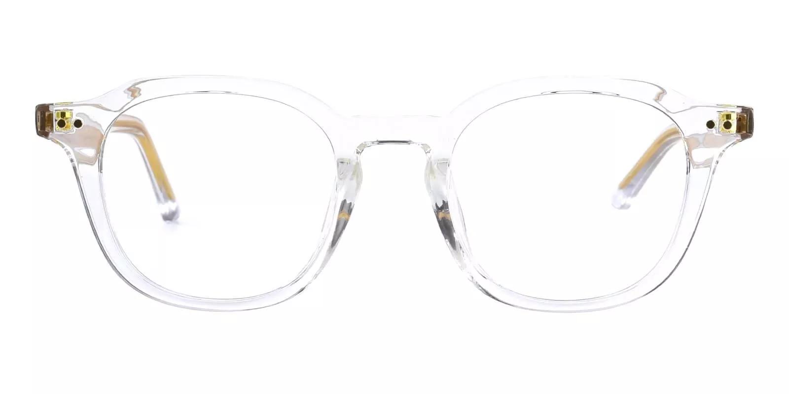 Edison Clear Prescription Glasses Face