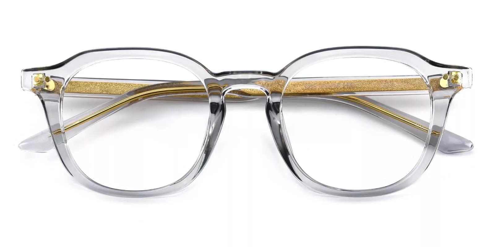 Edison Gray & Clear Prescription Glasses Front
