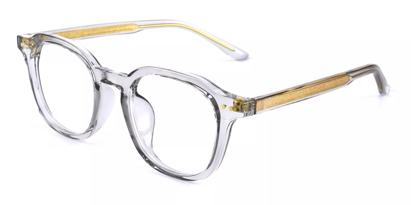 Edison Gray & Clear Prescription Glasses Side