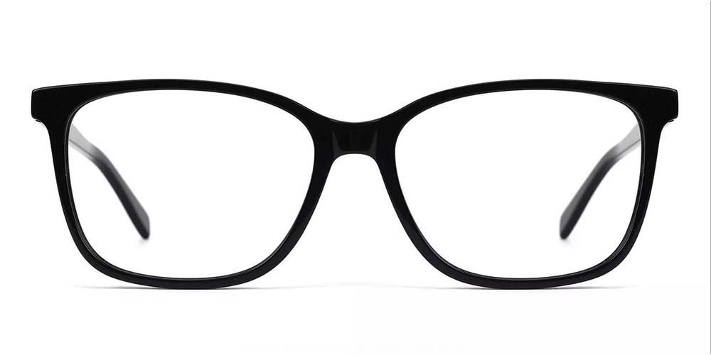 Lowell Black Prescription Glasses Face