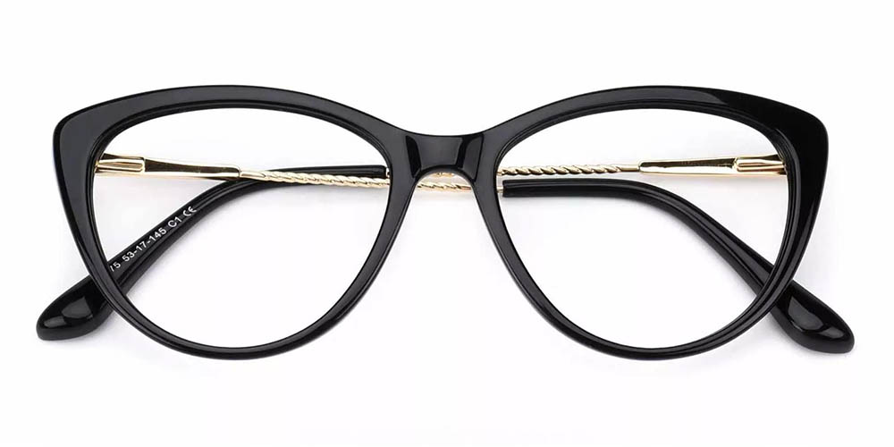 Aberdeen Black Prescription Glasses Front